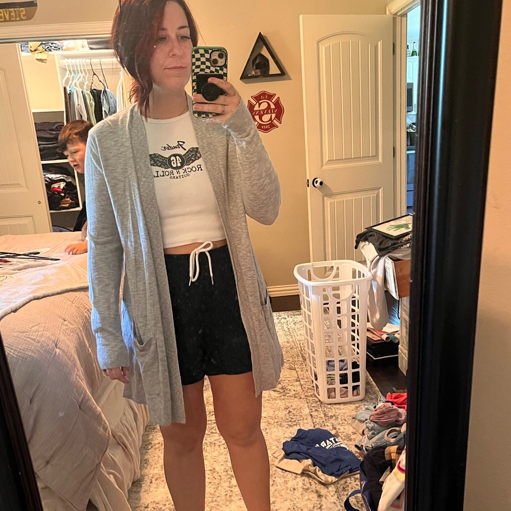 Old navy grey long cardigan